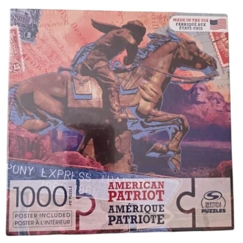 American Patriot 1000 piece puzzle by Spin Master Pony Express Transcontinental!